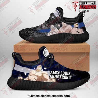 Fullmetal Alchemist Alex Louis Reze Shoes Character Anime Sneakers Men / US6 Official Anime Blanket Merch