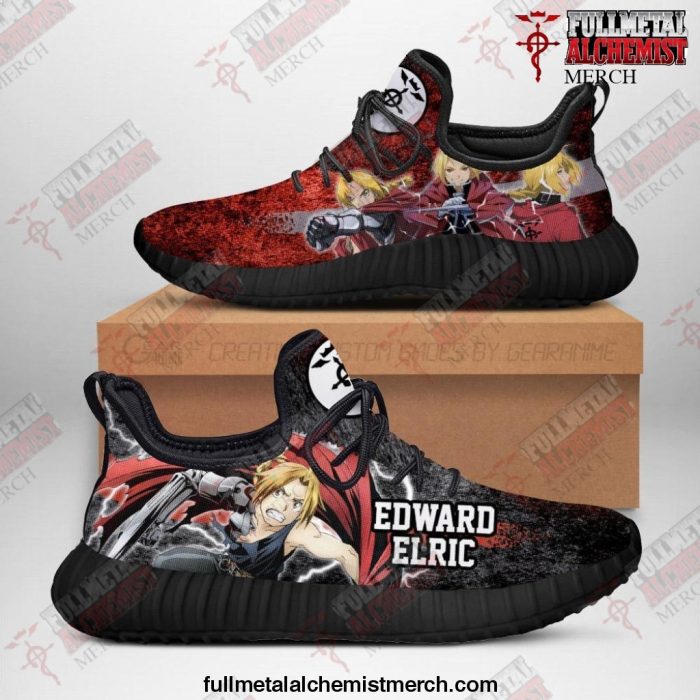 Fullmetal Alchemist Edward Elric Reze Shoes Character Anime Sneakers Men / US6 Official Anime Blanket Merch