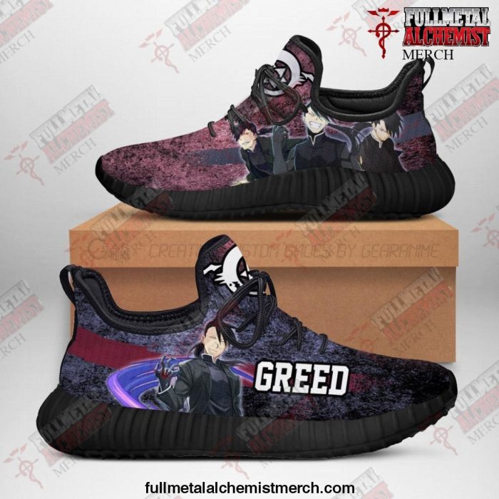 Fullmetal Alchemist Greed Reze Shoes Character Anime Sneakers Men / US6 Official Anime Blanket Merch