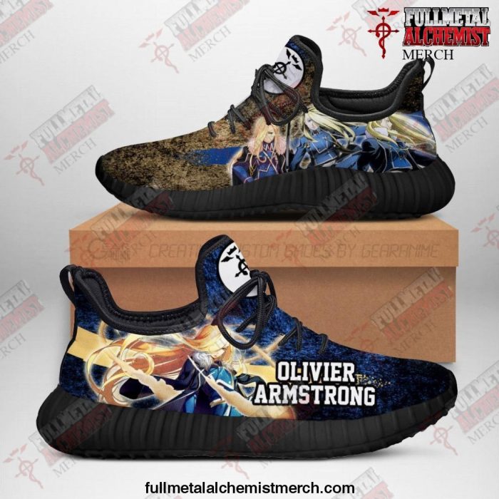 Fullmetal Alchemist Olivier Reze Shoes Character Anime Sneakers Men / US6 Official Anime Blanket Merch