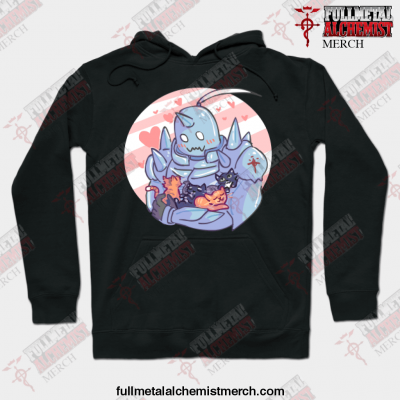 Fullmetal Alphonse And Kittens Hoodie Black / S