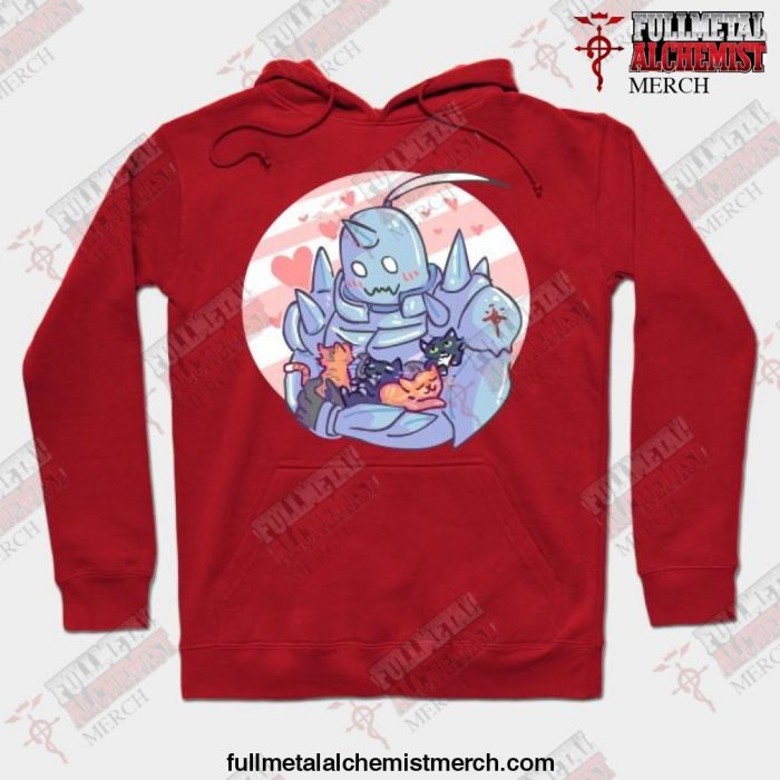 Fullmetal Alphonse And Kittens Hoodie Red / S