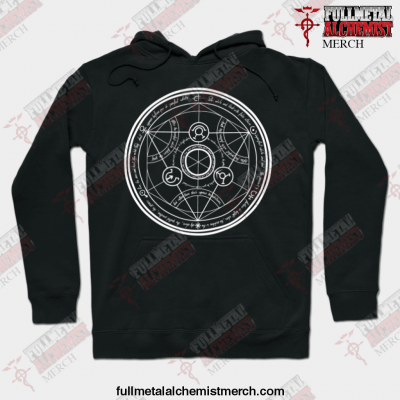 Human Transmutation Fullmetal Alchemist Hoodie Black / S