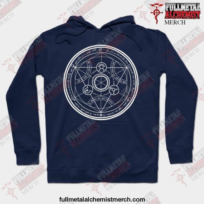 Human Transmutation Fullmetal Alchemist Hoodie Navy Blue / S