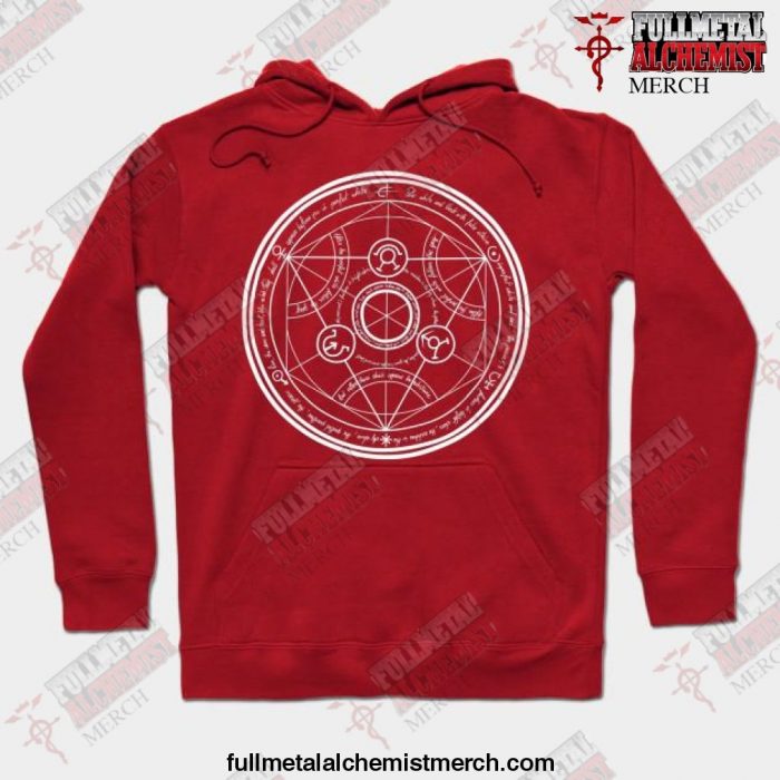 Human Transmutation Fullmetal Alchemist Hoodie Red / S