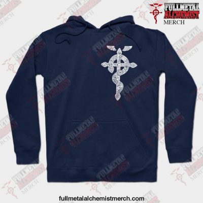 New Fullmetal Alchemist Symbol Hoodie Navy Blue / S