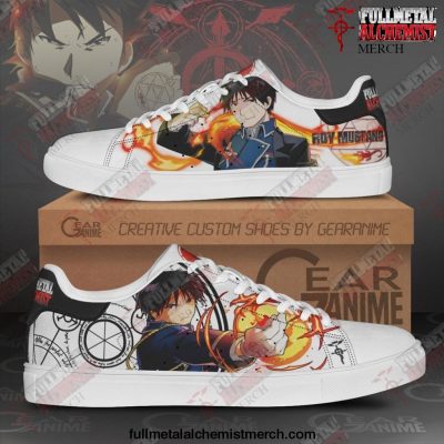 Roy Mustang Skate Shoes Fullmetal Alchemist Custom Anime Shoes PN10 Men / US6 Official Anime Blanket Merch