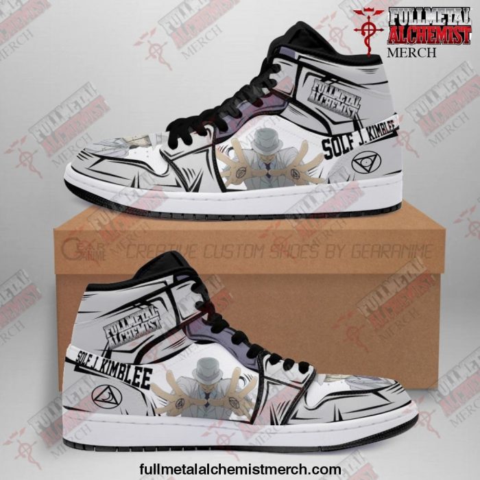 Solf J. Kimblee Fullmetal Alchemist Sneakers Anime Custom Shoes Men / US6.5 Official Anime Blanket Merch