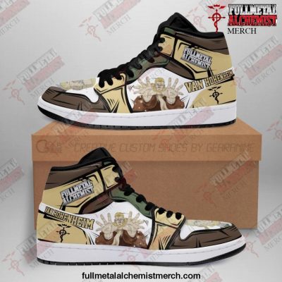 Van Hohenheim Fullmetal Alchemist Sneakers Anime Custom Shoes Men / US6.5 Official Anime Blanket Merch