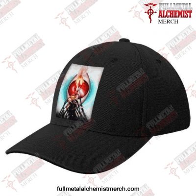 2021 Fullmetal Alchemist Brotherhood Baseball Cap Black-Style18-150 / China One Size