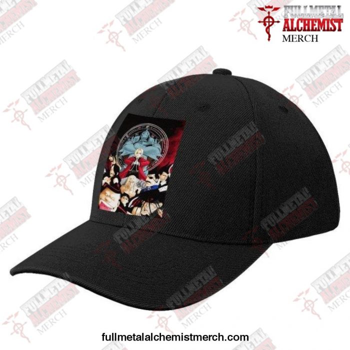 2021 Fullmetal Alchemist Brotherhood Baseball Cap Black-Style2-166 / China One Size