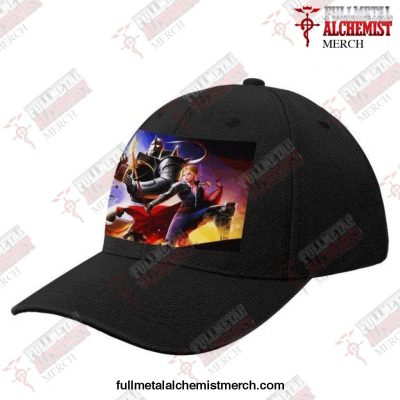 2021 Fullmetal Alchemist Brotherhood Baseball Cap Black-Style2-168 / China One Size