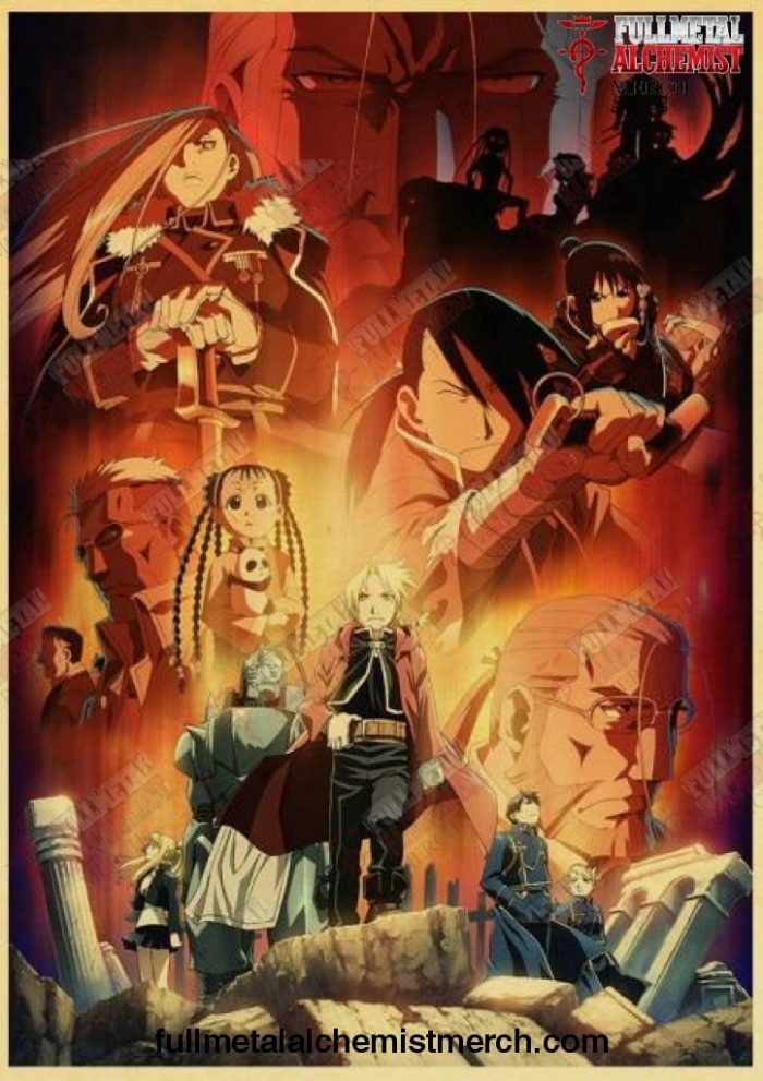 2021 Fullmetal Alchemist Retro Kraft Paper Poster