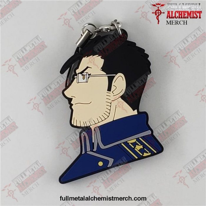 6.5Cm Fullmetal Alchemists Rubber Keychain 03 Maes Hughes