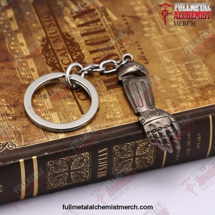 Fullmetal Alchemist Keychain Edward Steel Arm Pendant