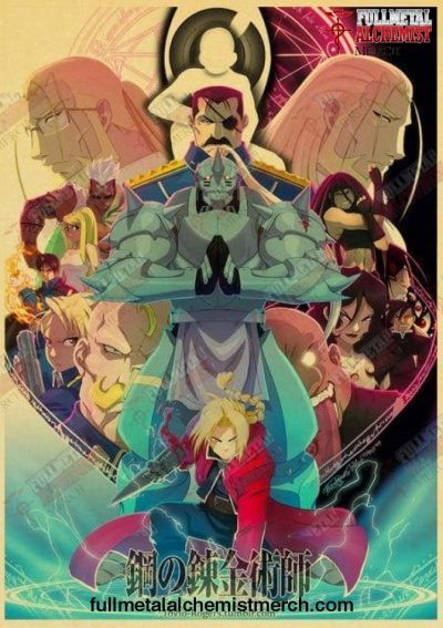 New Fullmetal Alchemist Kraft Paper Poster