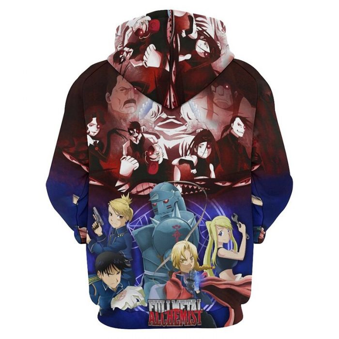 Edward Elric Graphic Hoodie Men 3D Anime Fullmetal Alchemist Printed Hoodies Womens Clothing Harajuku Fashion Hoody 1 - Fullmetal Alchemist Merch