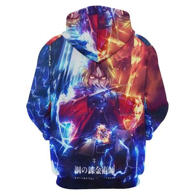 Edward Elric Graphic Hoodie Men 3D Anime Fullmetal Alchemist Printed Hoodies Womens Clothing Harajuku Fashion Hoody 2 - Fullmetal Alchemist Merch