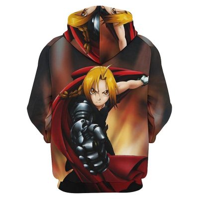 Edward Elric Graphic Hoodie Men 3D Anime Fullmetal Alchemist Printed Hoodies Womens Clothing Harajuku Fashion Hoody 3 - Fullmetal Alchemist Merch