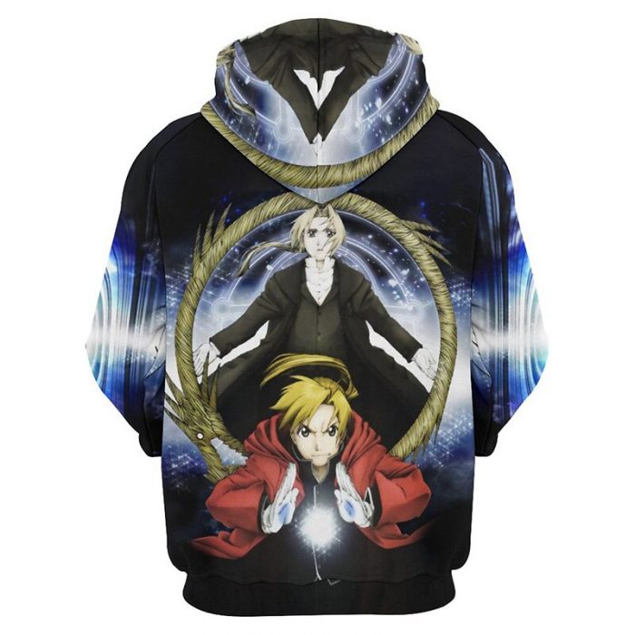 Edward Elric Graphic Hoodie Men 3D Anime Fullmetal Alchemist Printed Hoodies Womens Clothing Harajuku Fashion Hoody 5 - Fullmetal Alchemist Merch