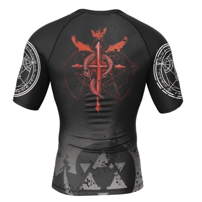 Full Metal Alchemist Short Sleeve Rash Guard back 1 - Fullmetal Alchemist Merch