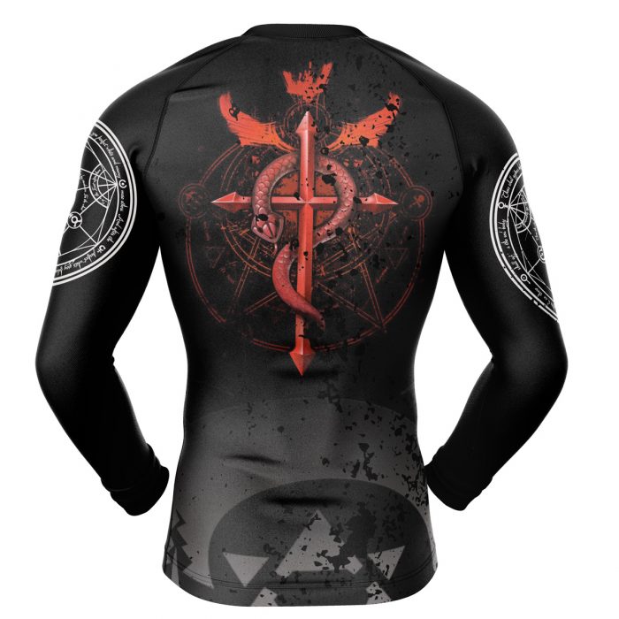 Full metal alchemist Compression Shirt Rash Guard back 1 - Fullmetal Alchemist Merch