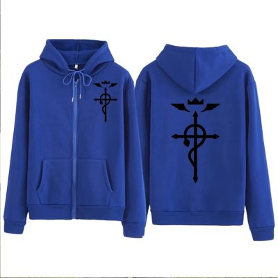 Japanese Anime Fullmetal Alchemist Edward Elric Cosplay Oversized Coat Zipper Hoodie Loog Sleeve Gift Men Women 5 - Fullmetal Alchemist Merch