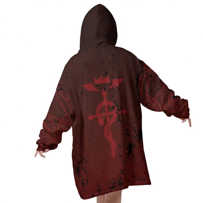 Mockup Blanket Hoodie back 5 - Fullmetal Alchemist Merch