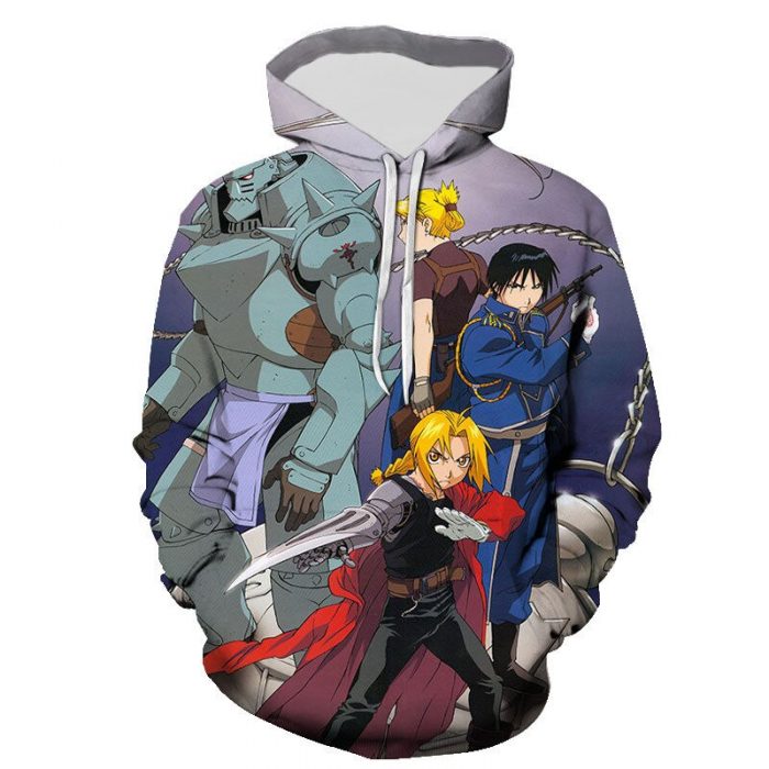 New Casual 3D Printed Fullmetal Alchemist Men Women Children Streetwear Hoodies Fashion Sleeve Boy Girl Kids 5 - Fullmetal Alchemist Merch