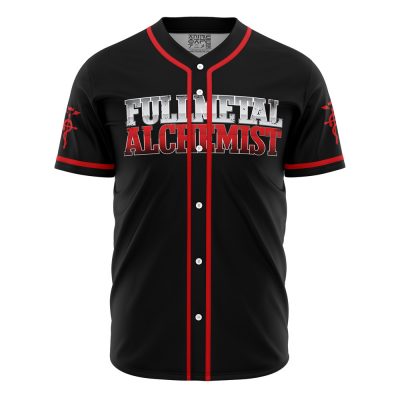 Personalized Elric FMA AOP Baseball Jersey FRONT Mockup - Fullmetal Alchemist Merch