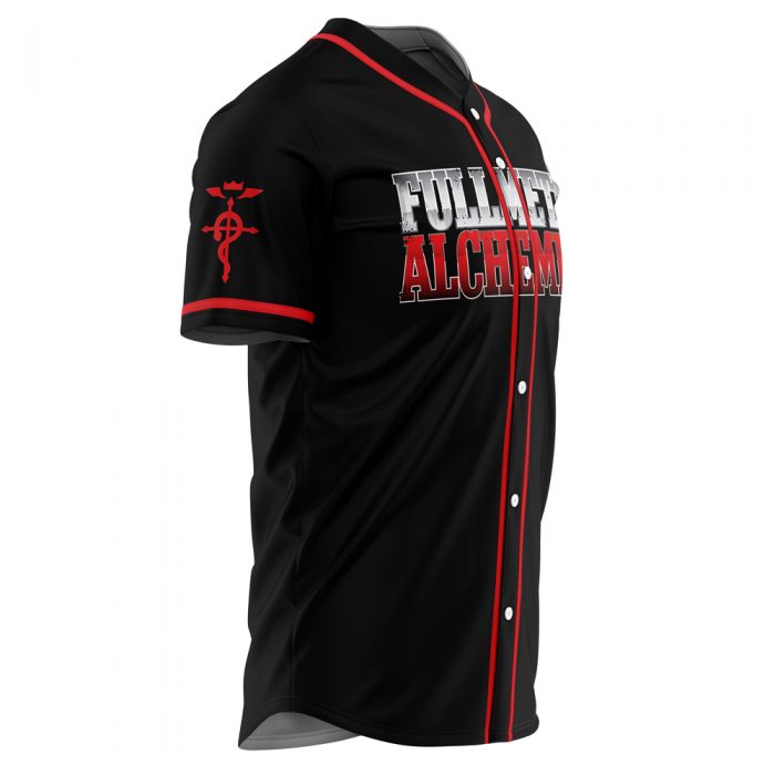 Personalized Elric FMA AOP Baseball Jersey SIDE Mockup - Fullmetal Alchemist Merch