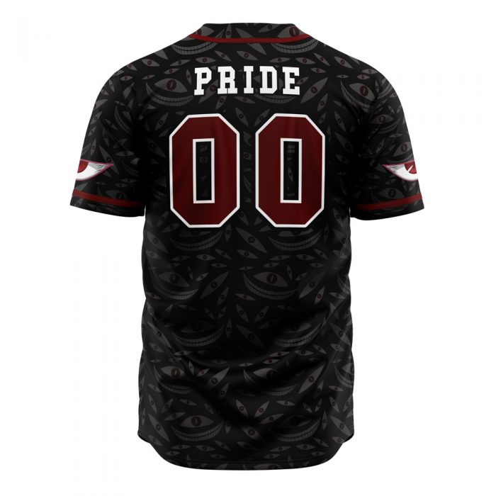 Pride Homunculi FA AOP Baseball Jersey BACK Mockup - Fullmetal Alchemist Merch