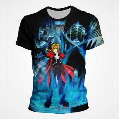 Summer Fullmetal Alchemist T Shirts Anime 3D Print Streetwear Boy Girl Casual Fashion Oversized T Shirt 3 - Fullmetal Alchemist Merch