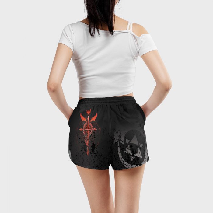 Womens Board Shorts human mockup back 24 - Fullmetal Alchemist Merch