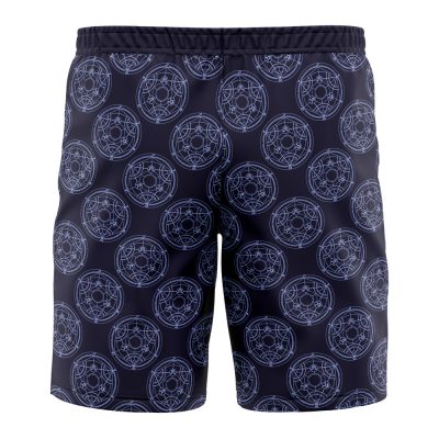 circle Hawaiian Swim Trunks Board Shorts back - Fullmetal Alchemist Merch