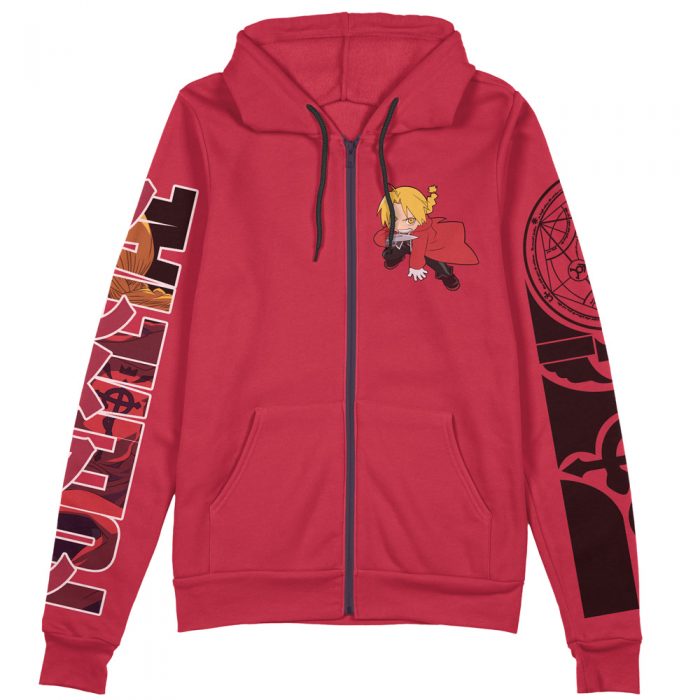 ed Zip Hoodie Front Mockup - Fullmetal Alchemist Merch