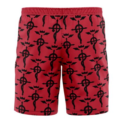 flamel Hawaiian Swim Trunks Board Shorts back - Fullmetal Alchemist Merch