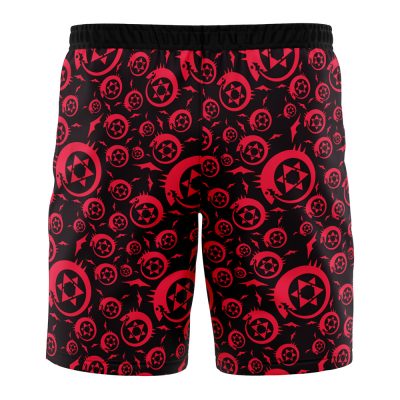 ouro Hawaiian Swim Trunks Board Shorts back - Fullmetal Alchemist Merch